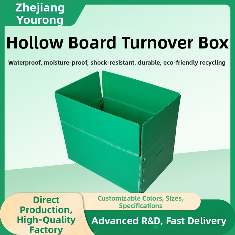 PP műanyag turnover box üreges paneles szerkezettel, virgin anyag, falvastagság 4–8 mm, belső és külső méretek rendelésre, logónyomás elérhető