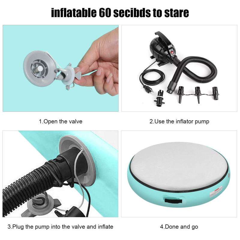 Ταεκβοντό φουσκωτή αθλητική επιφάνεια, κυκλικού σχήματος, PVC, κατάλληλη για γυμναστική και γιόγκα, προσαρμογή: στυλ, λογότυπο