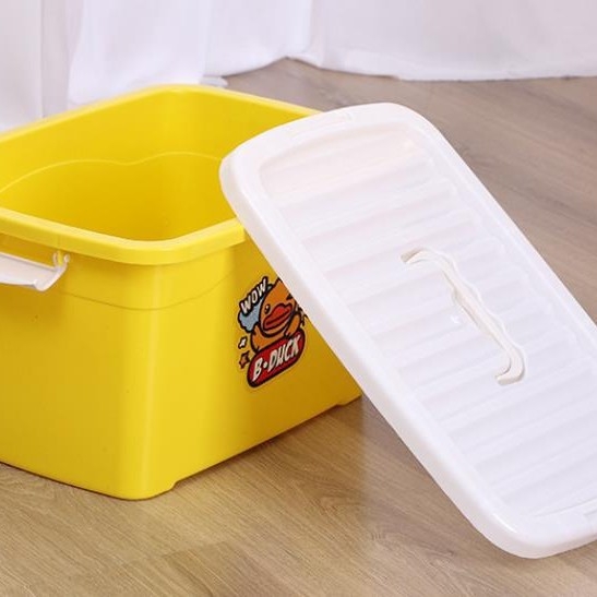 Kutija za pohranu s poklopcem, PP plast, kapacitet 5–10 L, karikatura uzorak, tisk logotipa