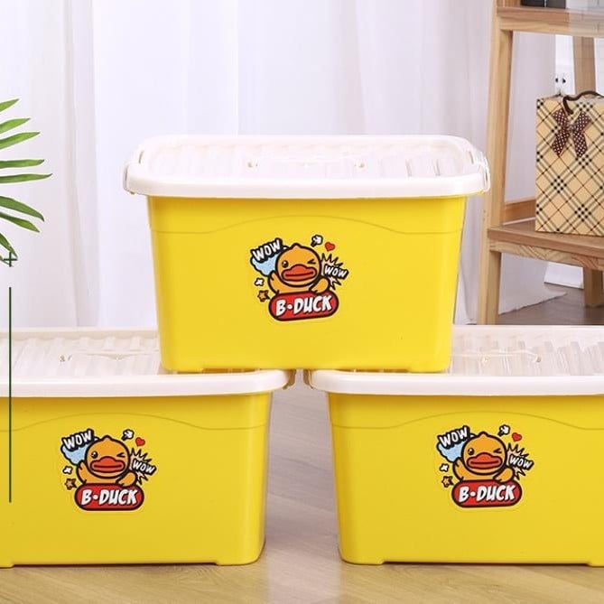 Kutija za pohranu s poklopcem, PP plast, kapacitet 5–10 L, karikatura uzorak, tisk logotipa