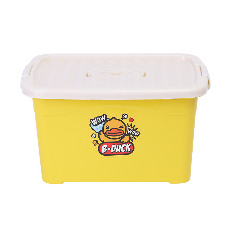 Kutija za pohranu s poklopcem, PP plast, kapacitet 5–10 L, karikatura uzorak, tisk logotipa