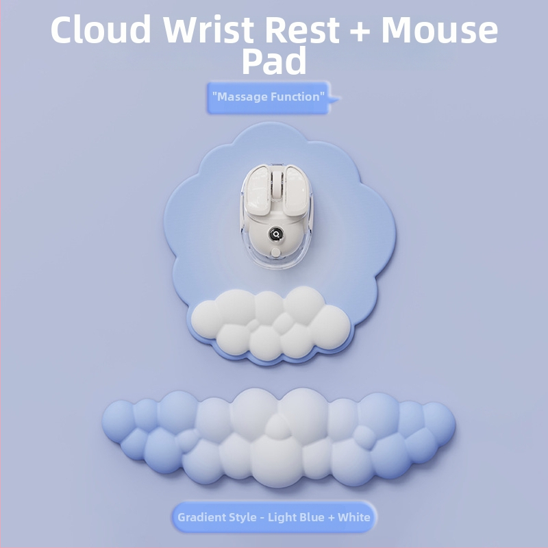 Podložka na zápästie, dvojstranná pena, séria Cloud, odolná voči opotrebeniu, do kancelárie