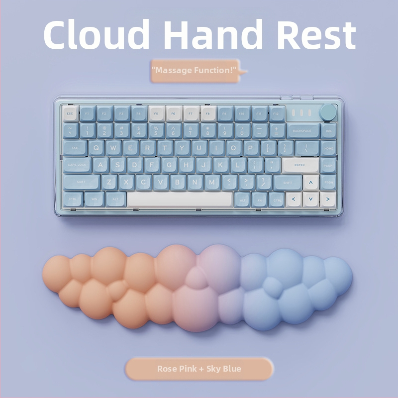 Podložka na zápästie, dvojstranná pena, séria Cloud, odolná voči opotrebeniu, do kancelárie