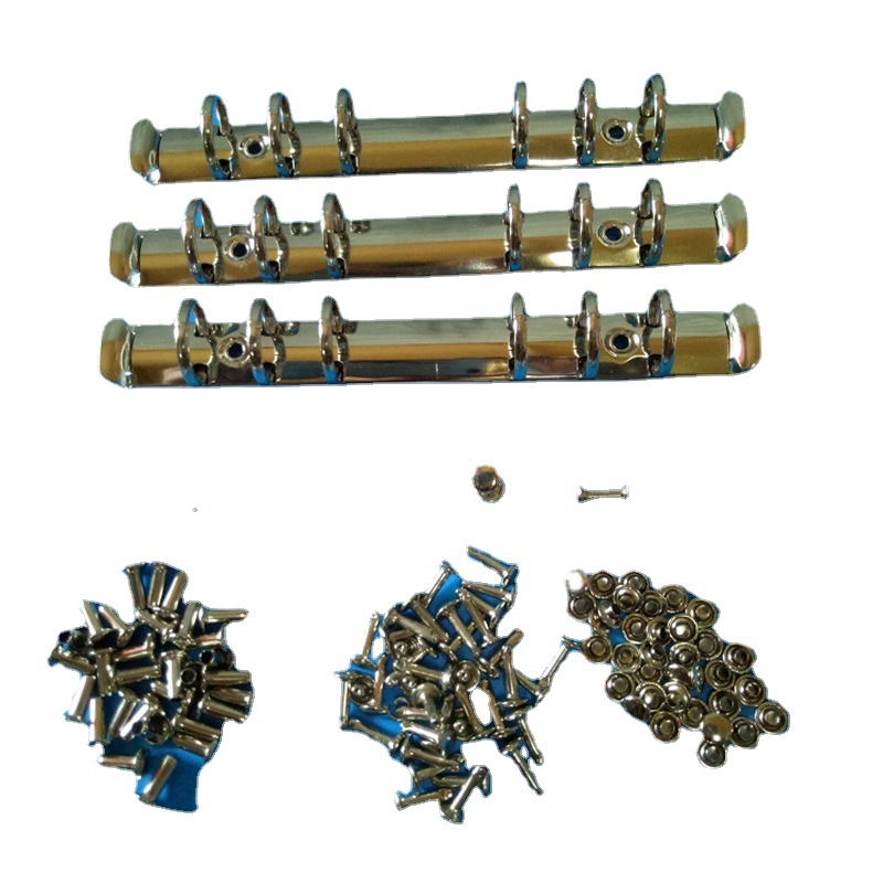 Μεταλλικό κλιπ για αρχειοθέτηση με Ο-τύπο και 6 οπές, για χαρτικά; εσωτερικός διάμετρος 20 mm, βάσης πλάτος 20 mm.