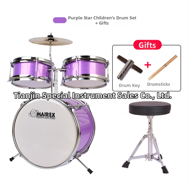 MAIREX detský bubnový set pre začiatočníkov, Birch materiál, 5 bubnov, All-in-One štýl, Model: Detský bubnový set, vhodné pre deti a mládež