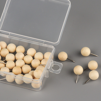 Okrugle drvene štipaljke za kork ploču, 35 komada, pogodne za ured i školu