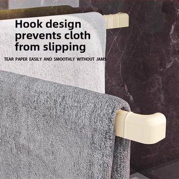 Otáčajúci sa držiak utierok do kuchyne s prísavkou, nástenný, 3 úrovne, plast, nosnosť 3 kg, bez vŕtania