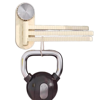 Κρεμάστρα πετσέτας κουζίνας με βεντούζα, περιστρεφόμενη, τοίχου, 3 επίπεδα, πλαστικό, χωρητικότητα έως 3 kg, χωρίς διάτρηση