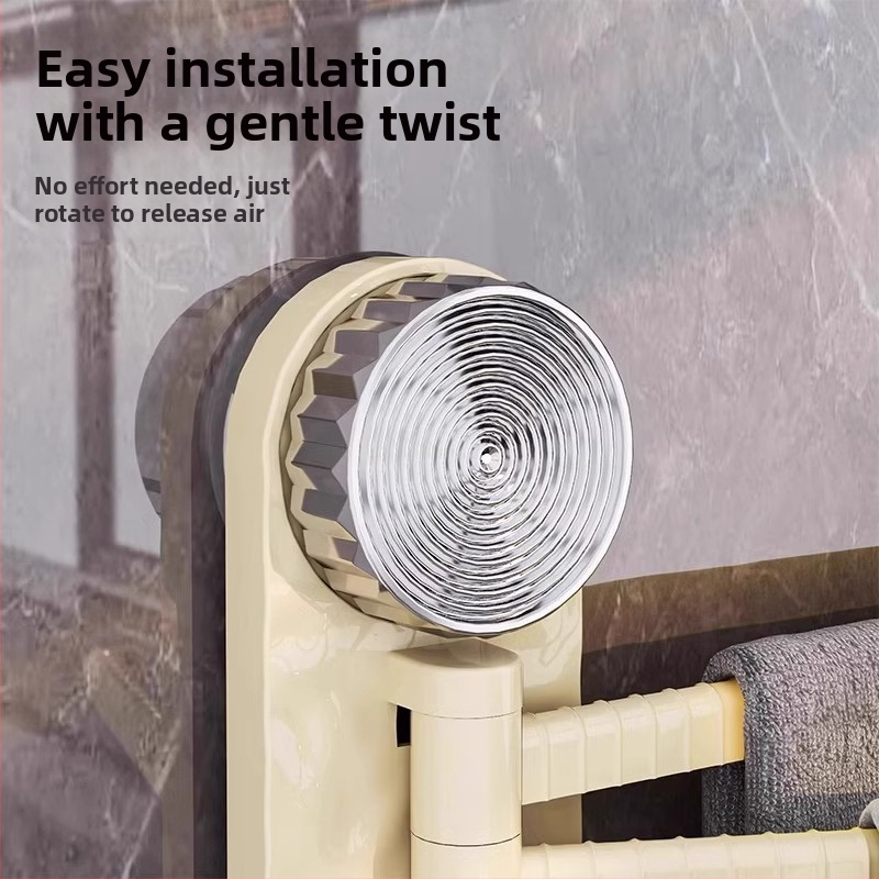 Otáčajúci sa držiak utierok do kuchyne s prísavkou, nástenný, 3 úrovne, plast, nosnosť 3 kg, bez vŕtania