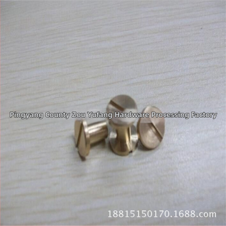 Bakarni reklamni čavli I-oblika, za povezivanje dnevnika, veličina 8×30, proizvedeno na automatskom tokaru