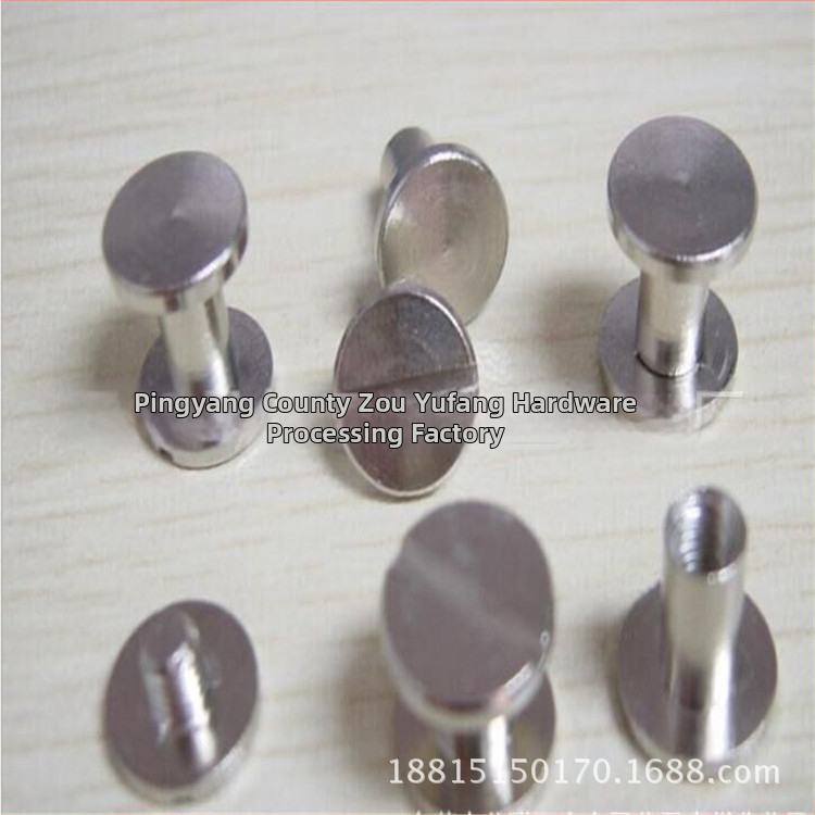 Bakarni reklamni čavli I-oblika, za povezivanje dnevnika, veličina 8×30, proizvedeno na automatskom tokaru