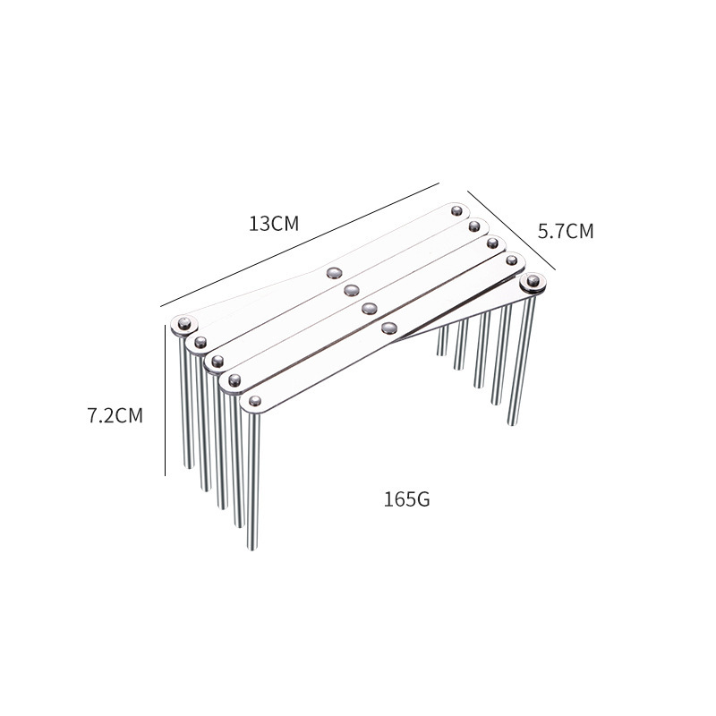Rozsdamentes acélból készült összecsukható edény- és tálállvány – többfunkciós, konyhákhoz és éttermekhez, modern egyszerű stílus