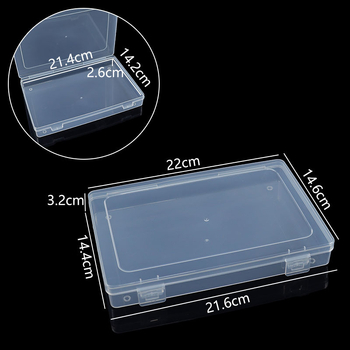 PP plastična kutija za stolno skladištenje s poklopcem, otvaranje flip, model Empty Box, pakiranje 90 kom