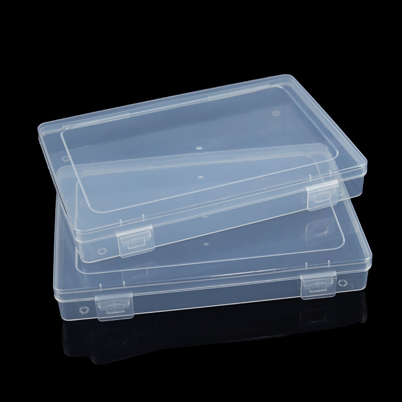 PP plastična kutija za stolno skladištenje s poklopcem, otvaranje flip, model Empty Box, pakiranje 90 kom