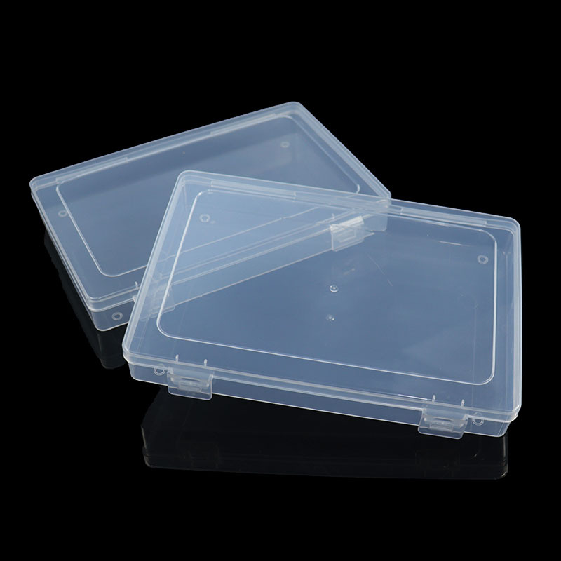PP plastična kutija za stolno skladištenje s poklopcem, otvaranje flip, model Empty Box, pakiranje 90 kom