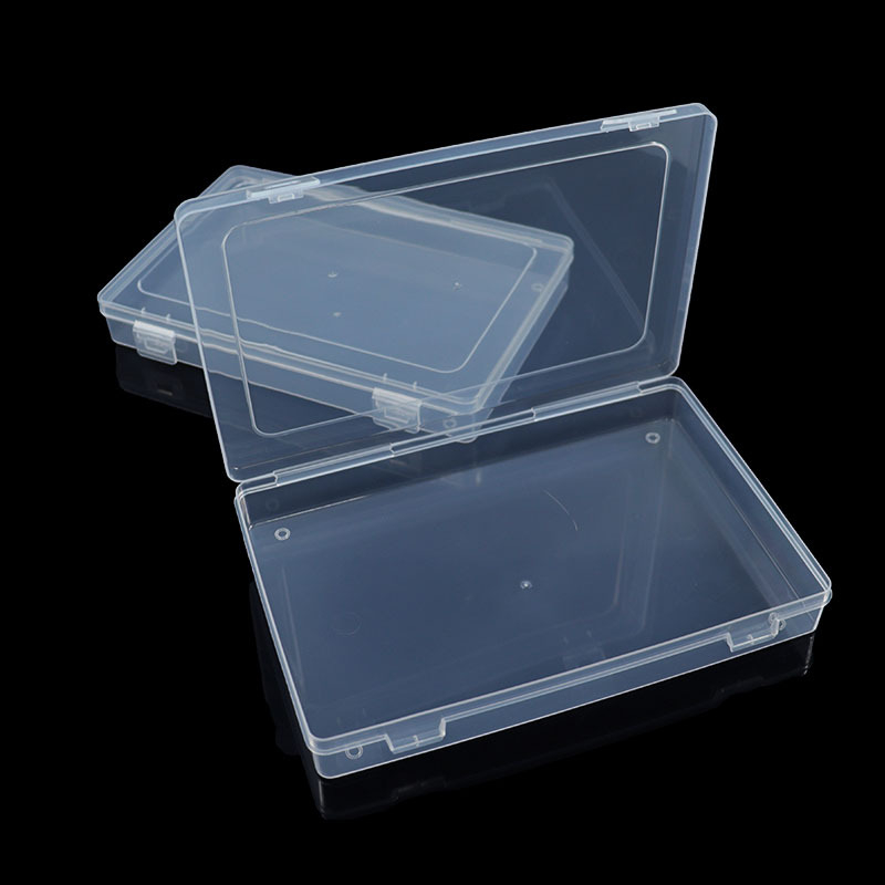 PP plastična kutija za stolno skladištenje s poklopcem, otvaranje flip, model Empty Box, pakiranje 90 kom