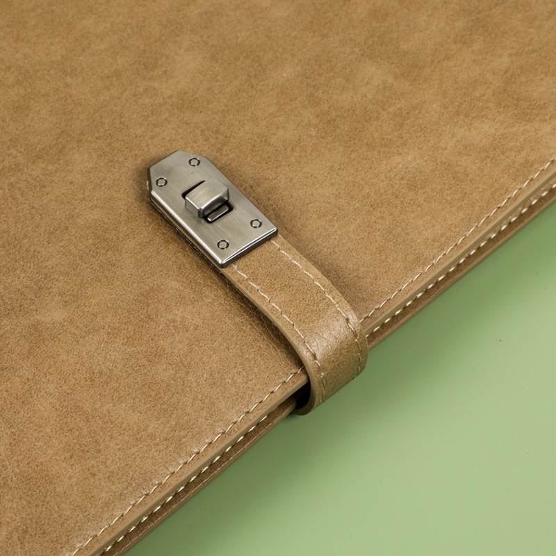 Caiet premium cu foi detașabile pentru birou, model DE-250429, hârtie Dowling, 100 foi, găuri de 6