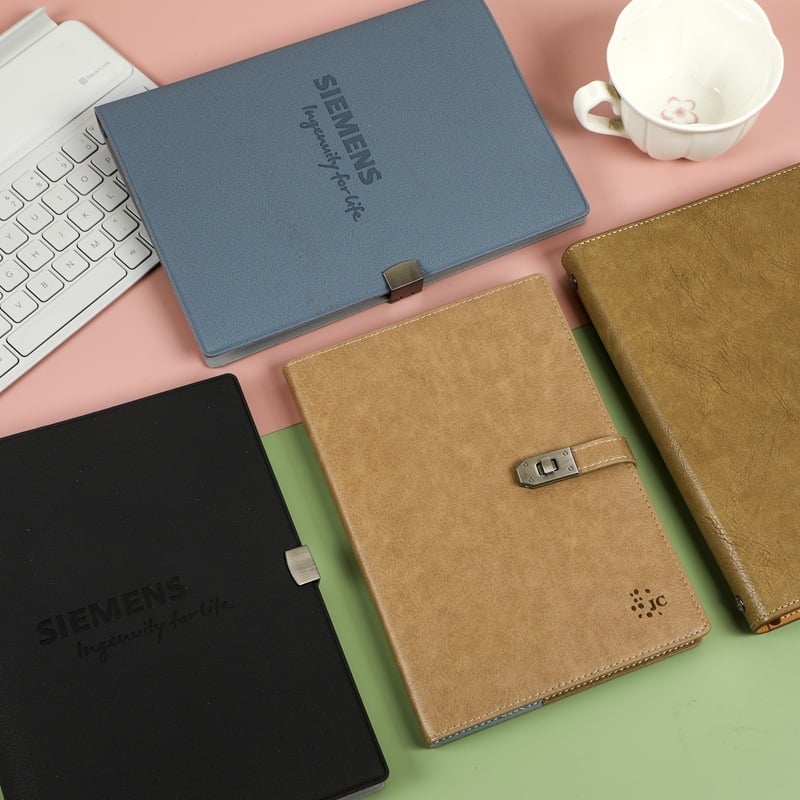 Caiet premium cu foi detașabile pentru birou, model DE-250429, hârtie Dowling, 100 foi, găuri de 6