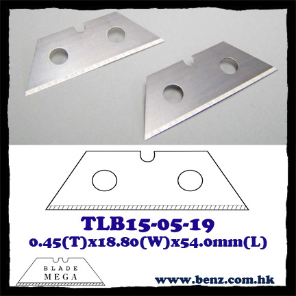 Industrijska trapezna oštrica s dvostrukim slojem, model TLB15-05-19, marka BLADE MEGA