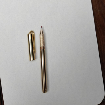 Ručno izrađena mesingana olovka s klipom – model Rongfeng Press the brass pen, namijenjena za potpisivanje, mogućnost prilagodbe