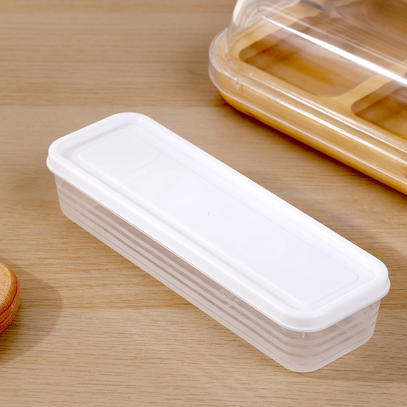 Pravougaona plastična kutija za očuvanje svježine u hladnjaku — zatvarački spremnik za pripremu jela s rezancima i jajima, jednostavan moderni dizajn