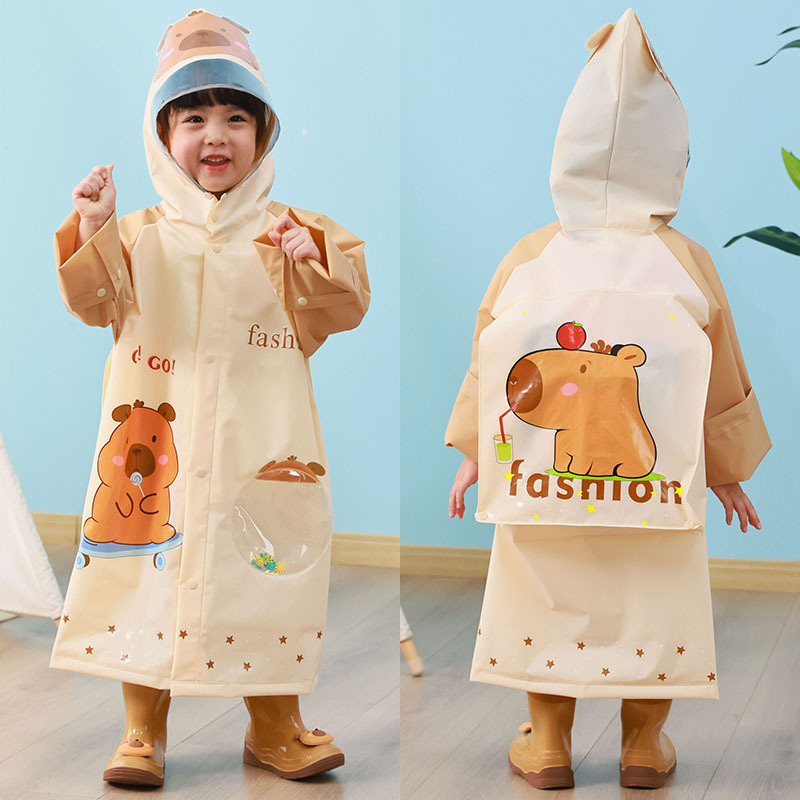 Set dječjeg kišnog kaputa i čizama za kišu — crtani jednokatni kišni kaput, EVA tkanina, debljina 13 mm, za školu