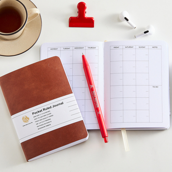 Σημειωματάριο με εξώφυλλο από συνθετικό δέρμα, σκληρό δέσιμο, χαρτί από ίνες ξύλου, 80 σελίδες, στυλ επιχειρηματικού γραφείου