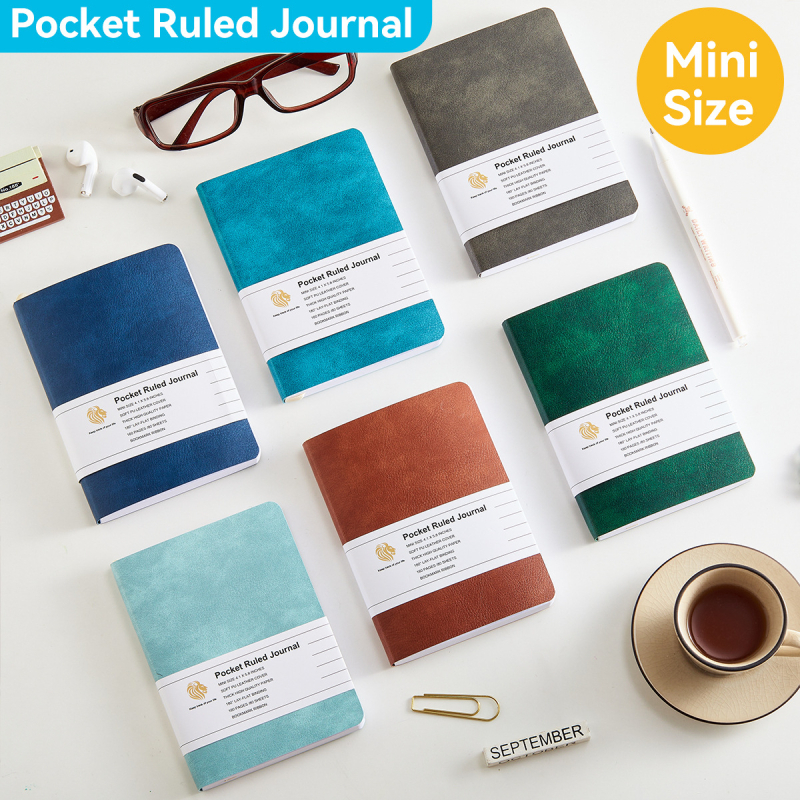 Σημειωματάριο με εξώφυλλο από συνθετικό δέρμα, σκληρό δέσιμο, χαρτί από ίνες ξύλου, 80 σελίδες, στυλ επιχειρηματικού γραφείου