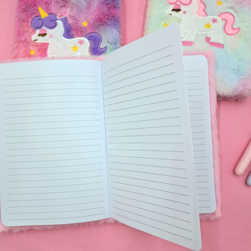 Σημειωματάριο με εξώφυλλο από ύφασμα, κεντημένος μονόκερος σε βελούδινο κάλυμμα, δέσιμο γαλλικού τύπου, χαρτί 70 gsm, 50–100 σελίδες, δημιουργικό στυλ