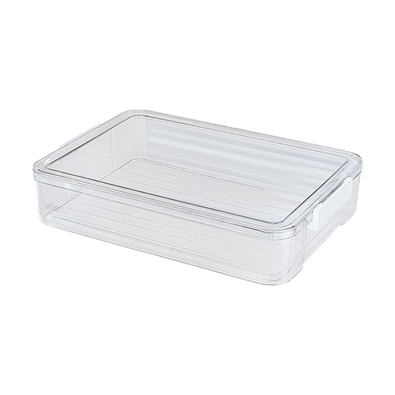 Stolna kutija za dokumente s poklopcem, prozirni PET+PP plast, velika kapaciteta, organizator arhiva