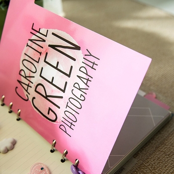 Keku separator de pagini pentru caiet cu foi detașabile, hârtie interioară, 5 foi, personalizare disponibilă