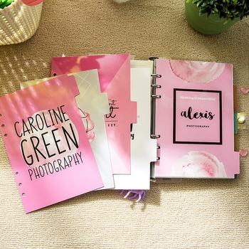 Keku separator de pagini pentru caiet cu foi detașabile, hârtie interioară, 5 foi, personalizare disponibilă