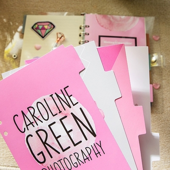 Keku separator de pagini pentru caiet cu foi detașabile, hârtie interioară, 5 foi, personalizare disponibilă