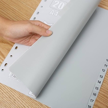 Folder s 20 rupa za indeksiranje, PP unutarnje stranice, 30 listova, mogućnost tiskanja logotipa