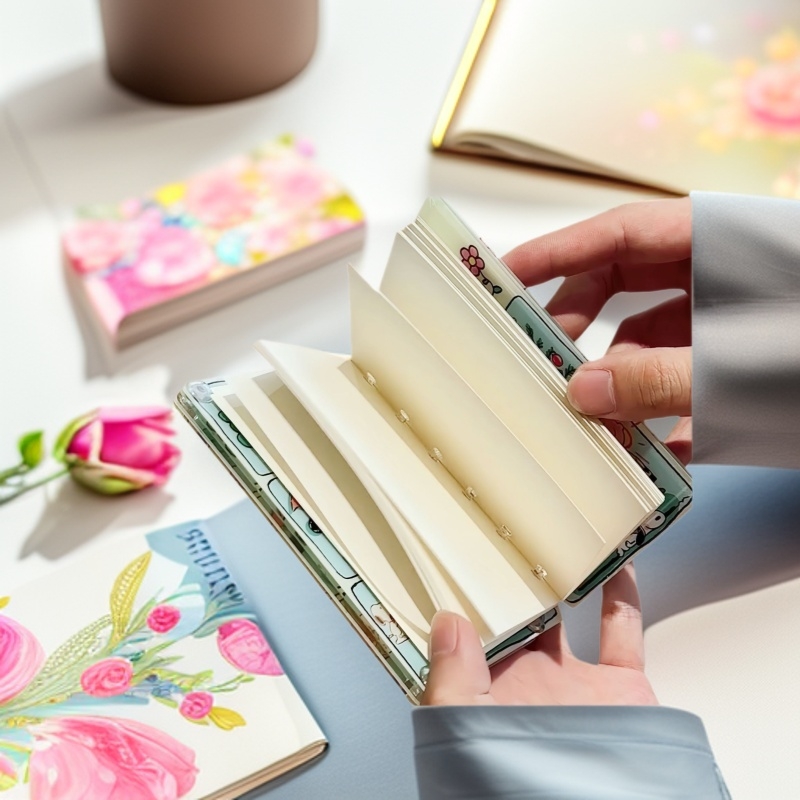 Notebook acrilic cu foi detașabile Cy016 – Chaoyan Acrylic, personalizabil, pagini interioare din Dowling hârtie, găuri rotunde, imprimare logo disponibil