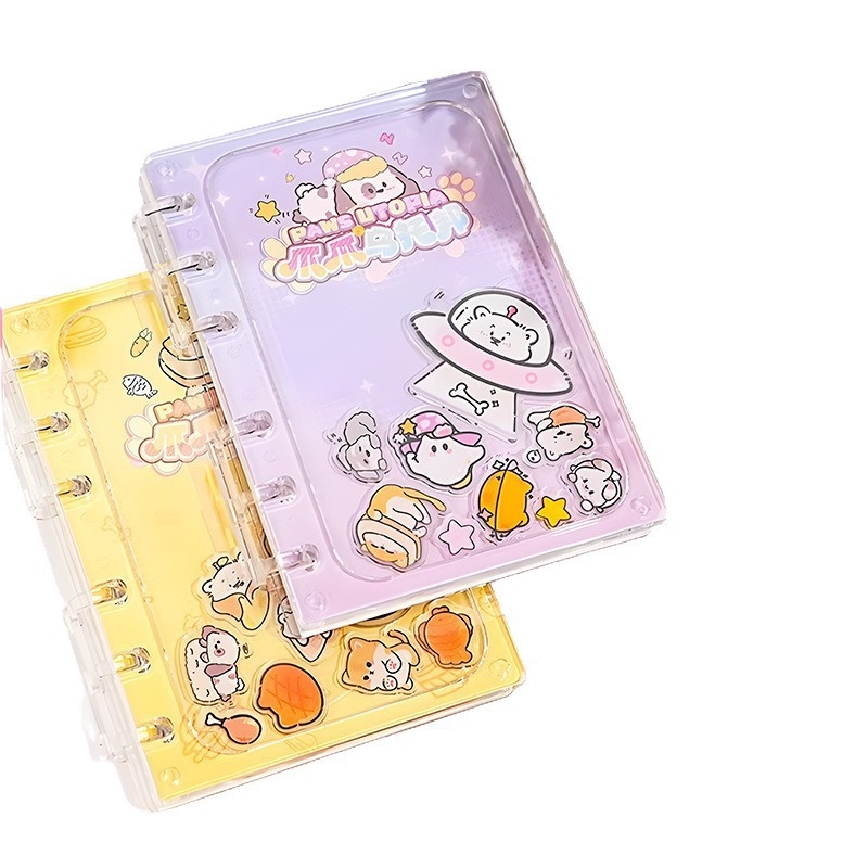 Notebook acrilic cu foi detașabile Cy016 – Chaoyan Acrylic, personalizabil, pagini interioare din Dowling hârtie, găuri rotunde, imprimare logo disponibil