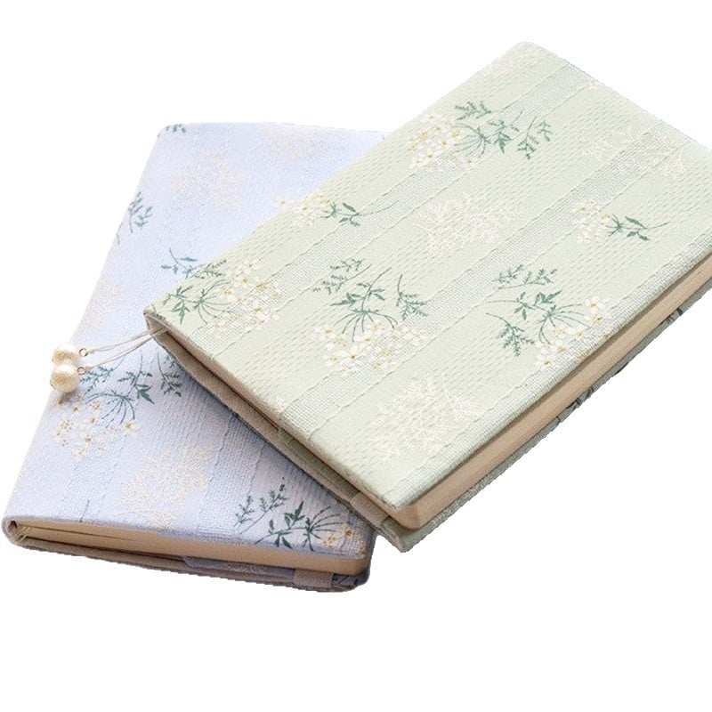 Copertă de notebook lucrată manual, cu dantelă, cu sistem de 6 găuri, foi personalizabile, compatibilă cu foi loose-leaf, imprimare logo disponibilă