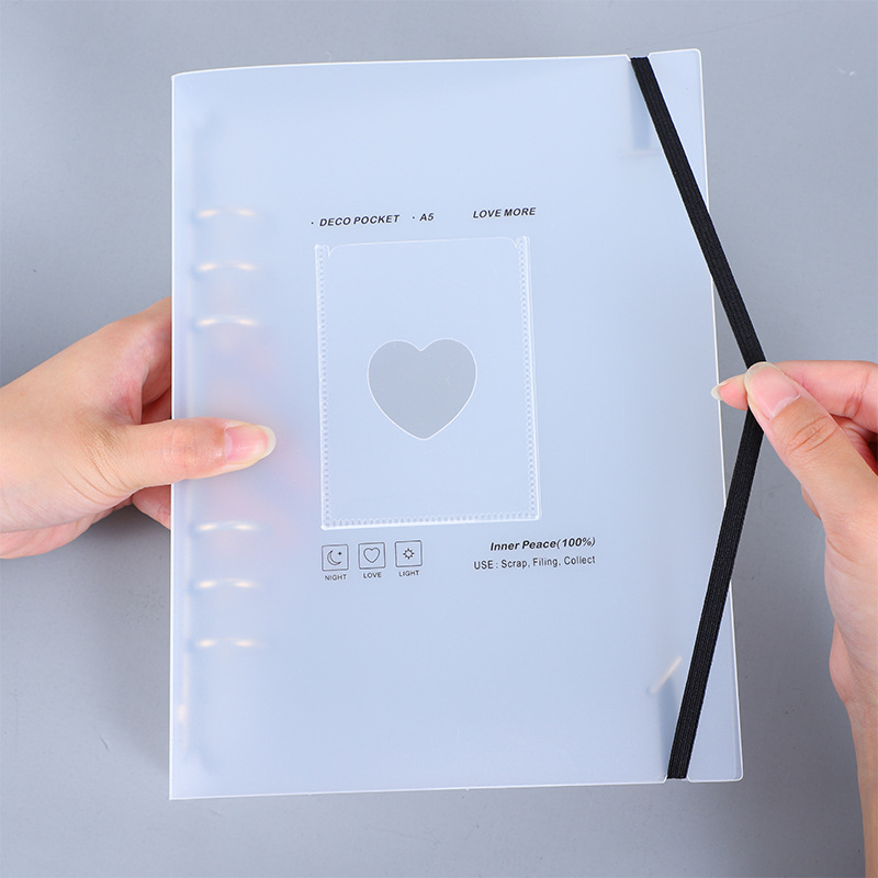 6 lyukas fűzőmappa rugalmas fedéllel, modell C-001, PP belső lapok, 45 lap