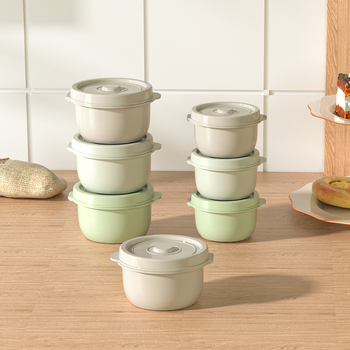 Posuda za sos i dresing, 8-komadni set s poklopcima, kompaktna kutija za ponijeti — Materijal: Plastika; Uvoz: Ne; Stil: Moderno jednostavno