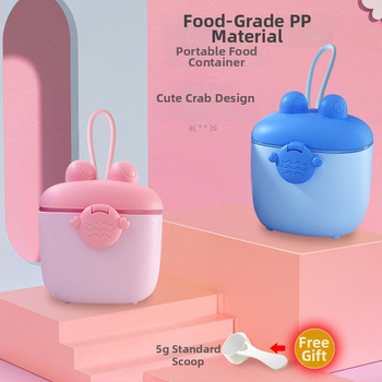 Dvostruka kutija za skladištenje bebine formule u prahu, zatvoren prijenosni spremnik za formulu, rižine žitarice i grickalice, za dob djece 0–3 godine