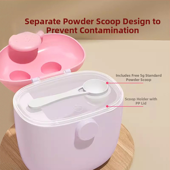 Dvostruka kutija za skladištenje bebine formule u prahu, zatvoren prijenosni spremnik za formulu, rižine žitarice i grickalice, za dob djece 0–3 godine
