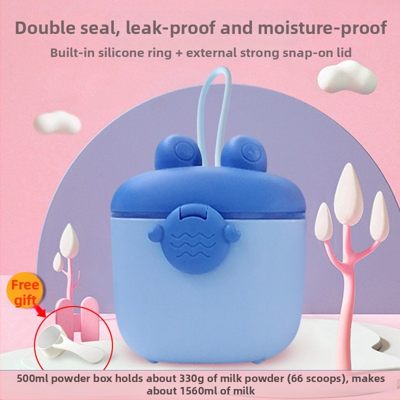 Dvostruka kutija za skladištenje bebine formule u prahu, zatvoren prijenosni spremnik za formulu, rižine žitarice i grickalice, za dob djece 0–3 godine