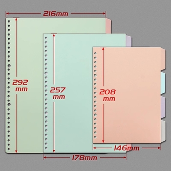 SY 1245 Folder za razdjelnike s 20-26 rupama, plastične unutarnje stranice, 4 listovi
