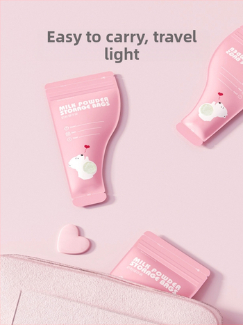 Sada na skladovanie mliečneho prášku: prenosný jednorazový uzavierací vrecko a dóza na prášok, Sir Wheston, štýl 39064733