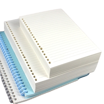 Caiet cu nucleu pentru foi detașabile, bandă groasă cu două fețe, 60 de file, compatibilitate găuri 20/26/30, pagini interioare din hârtie