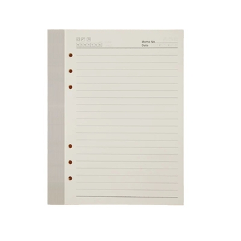 Refill pentru caiet cu foi detașabile — 6 găuri A5 80 g, 9 găuri B5 100 g, 4 găuri A4 — hârtie bej Dalin, 100 foi, opțiune de personalizare