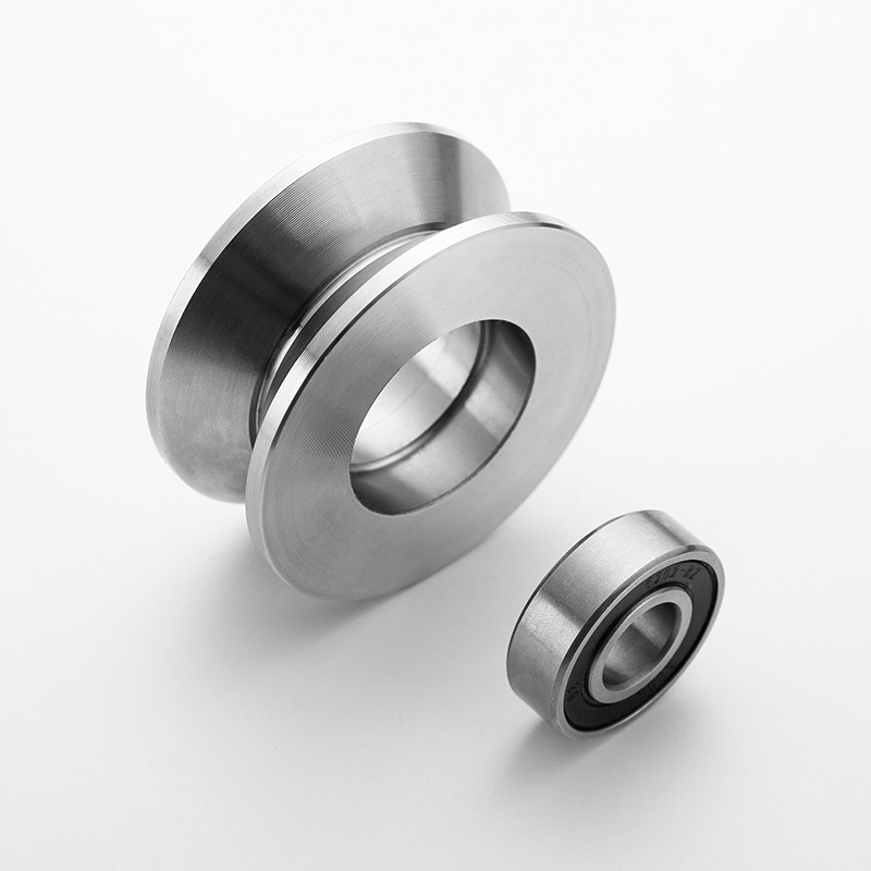 Meixuan Industry ipari rozsdamentes acél (201/304) egylábas görgőcsapágy, H/V/U típusok, pályagörgő kerék, mozgó ajtókhoz és gépekhez