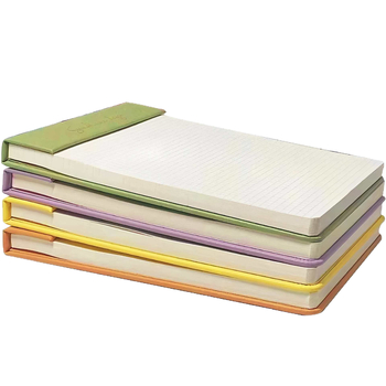 Σημειωματάριο με κάλυμμα από τεχνητό δέρμα, διατρήσιμες σελίδες με γραμμές, ασύρματο δέσιμο, 60 σελίδες, χαρτί offset 80 g/m²