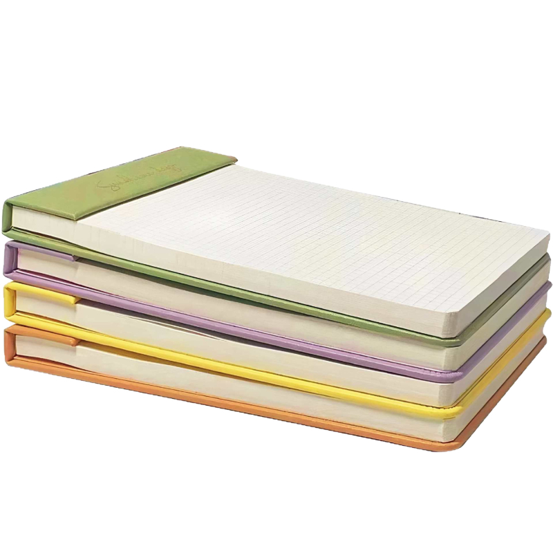 Σημειωματάριο με κάλυμμα από τεχνητό δέρμα, διατρήσιμες σελίδες με γραμμές, ασύρματο δέσιμο, 60 σελίδες, χαρτί offset 80 g/m²