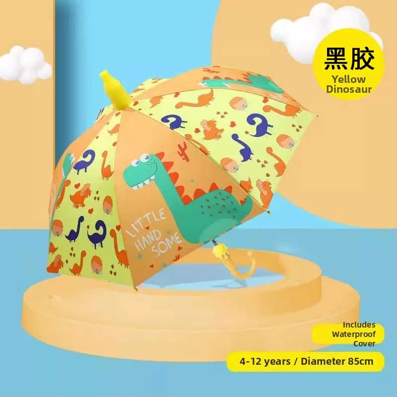 Detský dážďnik na slnko a dažď, vinyl potiahnutá látka, UPF 50+, 8 lúčov rám, ručné otvorenie a zatvorenie, kreslený štýl